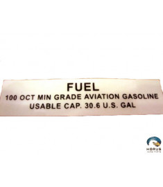 Decal ''Fuel 100 oct Min'' - Robinson - C654-3