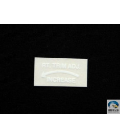 Decal "Rt. Trim Adj. Increase" - Robinson - A654-63