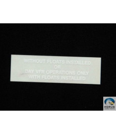 Decal "Without Floats Installed..." - Robinson - A654-61